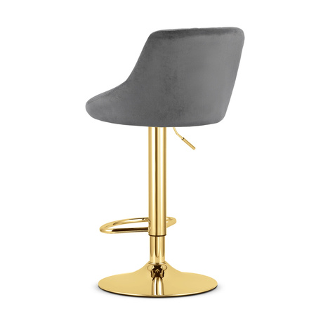 Hoker KAST - aksamit szary / baza złota