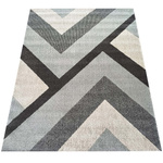 Dywan 200x290 szary geometryczny Ladon 04 z efektem 3D do salonu OEKO-TEX