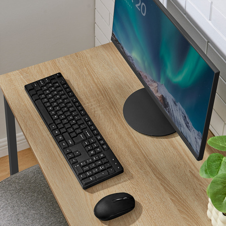 Małe biurko komputerowe 80x50 - Minimalistyczne biurko pod komputer (Dąb Sonoma) VASAGLE LWD038B11