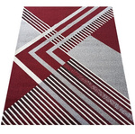 Dywan geometryczny szary czerwony OTTO 03 - 160x220 cm