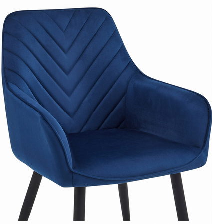 "Krzesło NANA - granat aksamit / nogi czarne x 1"