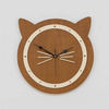 Dekoracyjny zegar DLA MIŁOŚNIKÓW KOTÓW 40x40 cm wykonany ze sklejki brzozowej i pokryty bejcą sosna