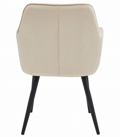 "Krzesło JORK - beż aksamit / nogi czarne x 1"