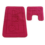 Komplet łazienkowy Montana z wycięciem Maritime Burgund Komplet (50 cm x 80 cm i 40 cm x 50 cm)