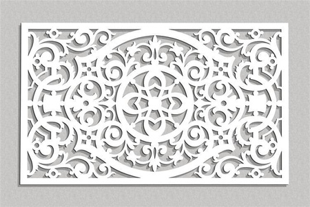 DEKORACYJNY PANEL AŻUROWY FLORELLE, DEKORACJA ŚCIENNA 3D, ORNAMENT,72 x 120 cm, CZARNY