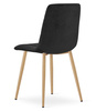 "Krzesło KARA - czarny aksamit / nogi kolor drewna x 1"