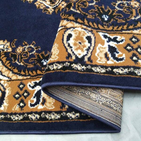 Dywan klasyczny z rozetą królewski granatowy BCF Alfa 06 - 300x400 cm