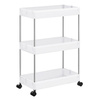 Biały regał na kółkach - Wózek półka na kółkach (3 półki) - SONGMICS KSC009W01