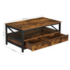 Rustykalny stolik kawowy z szufladami - Ława loft do salonu - VASAGLE LCT21BXV1