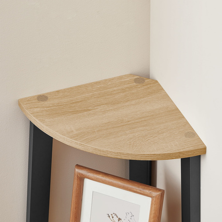 Narożny regał na książki - Industrialny regał do salonu (Dąb Sonoma) VASAGLE LLS034B11