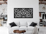 DEKORACYJNY PANEL AŻUROWY, MOROCCO, ORIENT STYLE,DEKORACJA ŚCIENNA 3D, ORNAMENT 63 x 120 cm, CZARNY