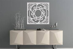 DEKORACYJNY PANEL AŻUROWY, CHINA STYLE, DEKORACJA ŚCIENNA 3D, ORNAMENT, 60 cm, BIAŁY