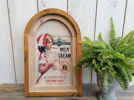 RUSTYKALNA DEKORACJA ŚCIENNA, MLECZARKA, VINTAGE, RETRO STYL