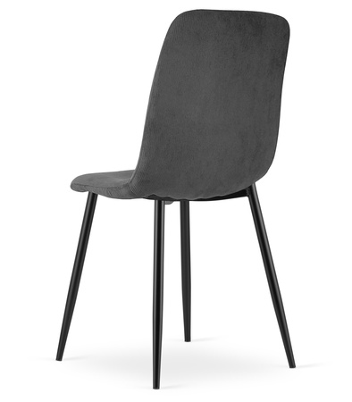 "Krzesło RIFT - szary sztruks / nogi kolor czarny x 1"