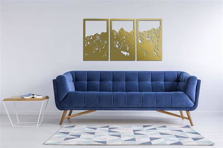 DEKORACYJNY PANEL AŻUROWY, GÓRY, DEKORACJA ŚCIENNA 3D, ORNAMENT, 80 x 150 cm, BIAŁY