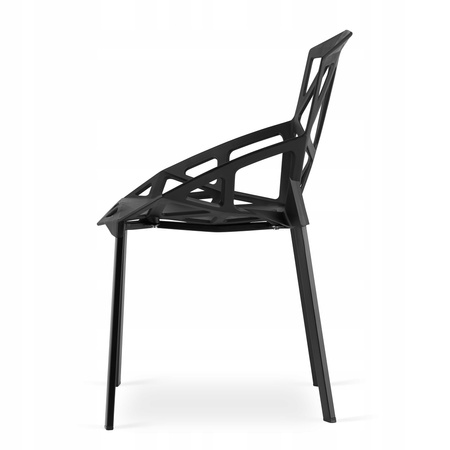 Zestaw stół i 2 krzesła do małej kuchni: Brązowy okrągły stół TODI 60cm i 2 czarne krzesła ESSEN