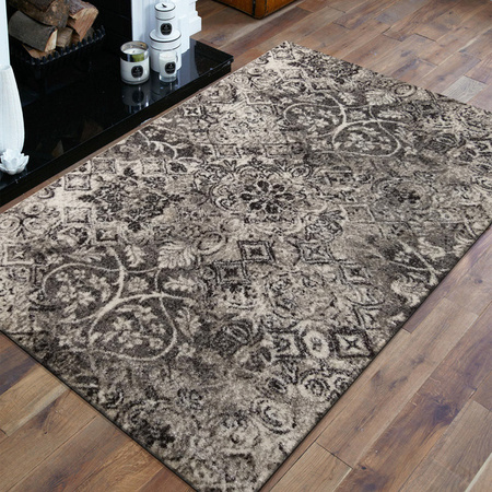 Dywan szary nowoczesny we wzory przecierany Panamero 08 - 60x100 cm