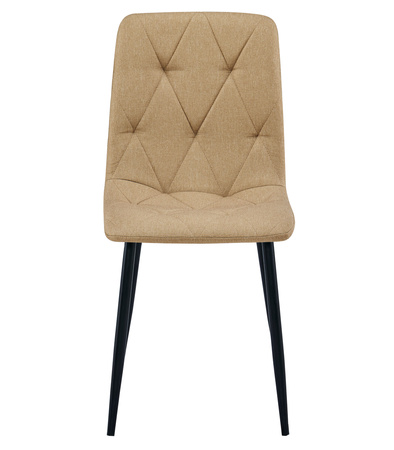 "Krzesło LIBRA - brąz materiał / nogi czarne x 3"