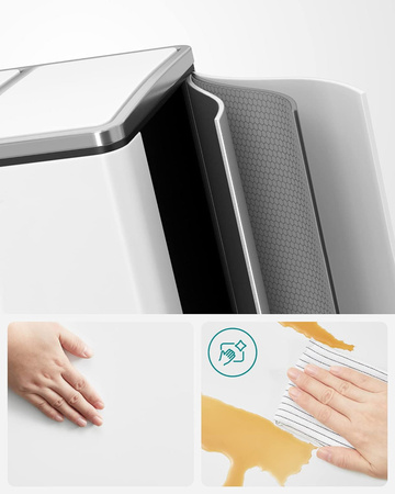 Kosz do segregacji śmieci - Duży biały kosz na śmieci - SONGMICS LTB54WT