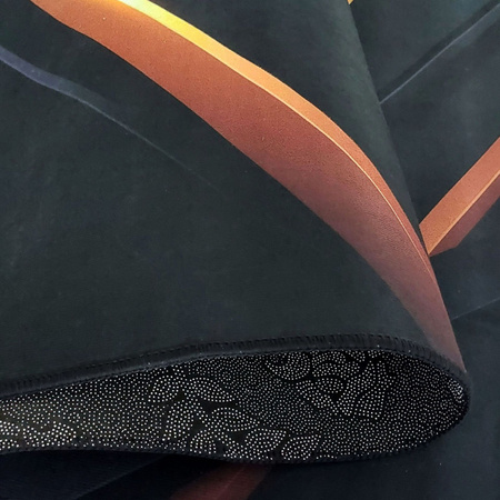 Dywan czarno złoty geometryczny nowoczesny BLACK and GOLD 03 - 80x150 cm