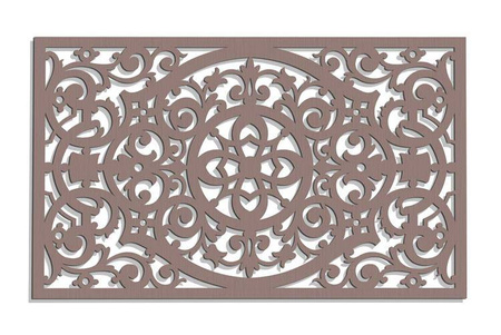 DEKORACYJNY PANEL AŻUROWY FLORELLE, DEKORACJA ŚCIENNA 3D, ORNAMENT,72 x 120 cm, CZARNY