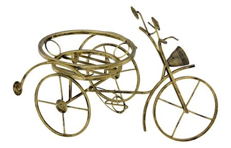 Kwietnik metalowy ROWEREK na 1 doniczkę / stojak dekoracyjny na kwiaty [wys. 40 cm]