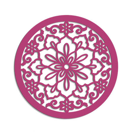 DEKORACYJNY PANEL AŻUROWY, LAUSANNE, DEKORACJA ŚCIENNA 3D, ORNAMENT,60 cm, BIAŁY