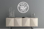 DEKORACYJNY PANEL AŻUROWY, MEDUZA, GORGONA, DEKORACJA ŚCIENNA 3D, ORNAMENT,60 cm,BIAŁY