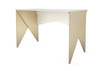 Biurko skandynawskie designerskie - sklejka i biel [szerokość 120 cm] B-PIN44-SIMPLE-120