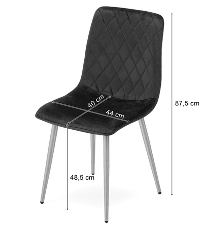 "Krzesło TURIN - jasny beż aksamit / nogi kolor drewna x 4"