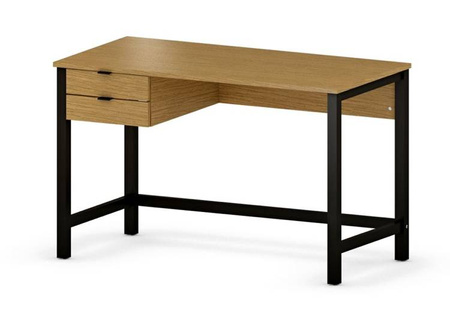 Loftowe industrialne biurko drewniane z szufladami / 120 x 60 cm, wys. 75 cm / B-DES7-PRO