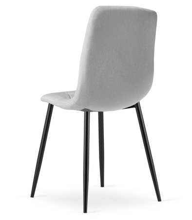 "Krzesło LIBRA - jasny szary materiał / nogi czarne x 4"