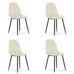 Krzesło ASTI - beż aksamit x 4