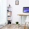Prosta narożna półka - Narożny regał - Biała półka do salonu - VASAGLE LBC42WT