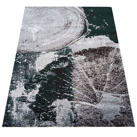Dywan nowoczesny abstrakcyjny szary butelkowa zieleń OTTO 04 - 160x220 cm
