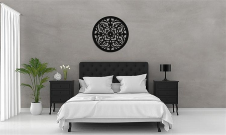 DEKORACYJNY PANEL AŻUROWY, VIOLETTE, DEKORACJA ŚCIENNA 3D, ORNAMENT, 60 cm, ZŁOTY