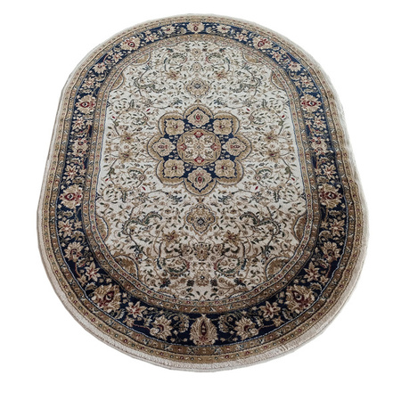 Tradycyjny owalny dywan do salonu kremowy Exclusive N 03 - 200x290 cm