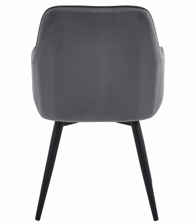 "Krzesło NANA360 - ciemny szary aksamit / nogi czarne x 1"