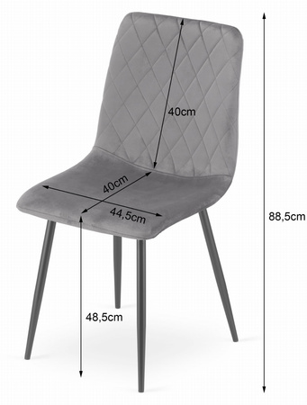 Pikowane krzesło tapicerowane butelkowa zieleń TURIN - Zielone krzesło do jadalni
