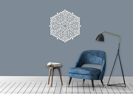 DEKORACYJNY PANEL AŻUROWY, ROZETA MAROKAŃSKA, DEKORACJA ŚCIENNA 3D, ORNAMENT, 60 cm, MIEDZIANY