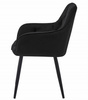 "Krzesło JORK - czarny aksamit / nogi czarne x 2"