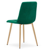 "Krzesło KARA - ciemna zieleń aksamit / nogi kolor drewna x 1"