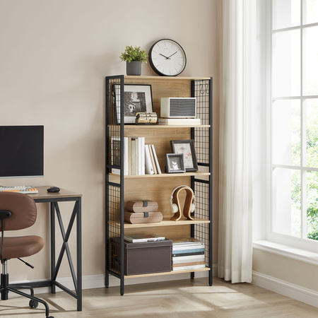 Szafka do salonu Loft - Regał z półkami - Półka na książki (Dąb Sonoma) VASAGLE LBC023B11