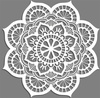 AŻUROWY PANEL DEKORACYJNY, MANDALA, YOGA, DEKORACJA ŚCIENNA 3D,ORNAMENT,BIAŁY