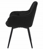 "Krzesło JORK360 - czarny aksamit / nogi czarne x 1"