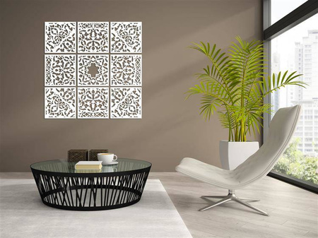 3D DEKORACYJNE PANELE AŻUROWE, ZAGŁÓWEK,MAROKAŃSKA ROZETA, MOZAIKA, DEKORACJA ŚCIENNA, CZARNY