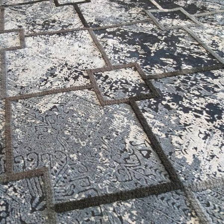 Dywan wycinany geometryczny nowoczesny Hypnotik 01 granatowy 120x180 cm