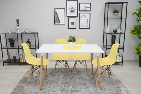 Kremowe krzesło OSAKA - Skandynawskie, wygodne krzesło z tworzywa