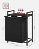 Czarny pojemnik na pranie z regałem - Wolnostojący kosz na bieliznę - VASAGLE BLH101B01