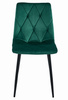 Eleganckie krzesło LIBRA zielone - Tapicerowane krzesło butelkowa zieleń